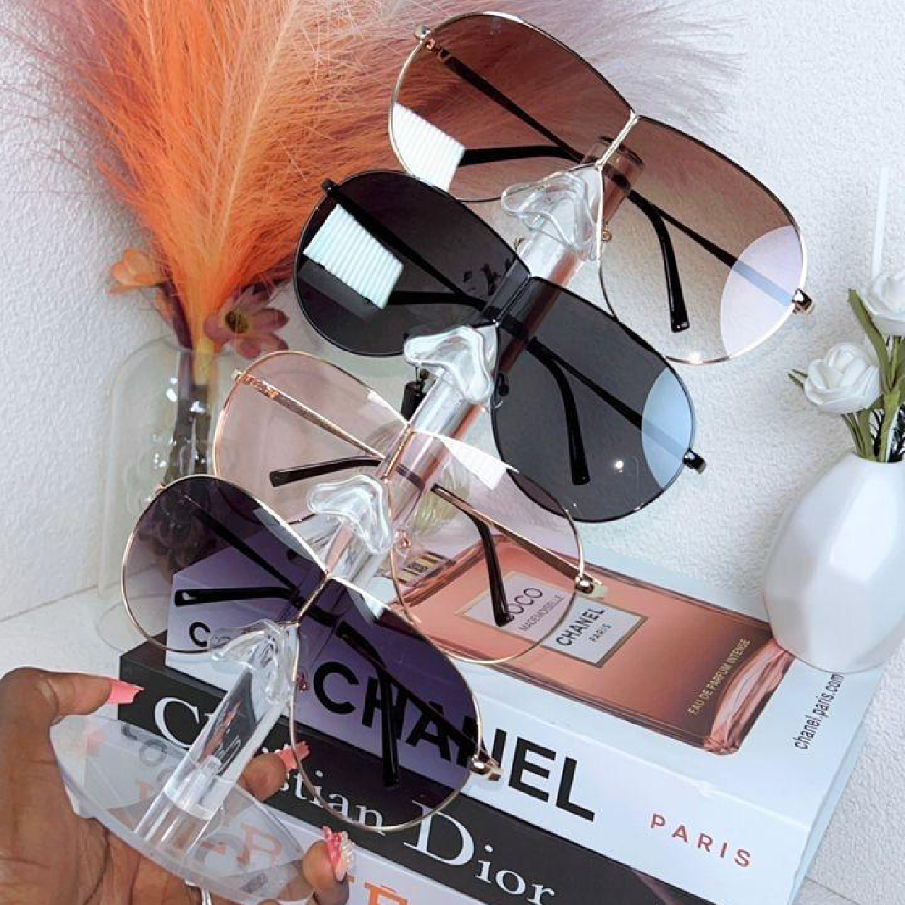 Lunettes avec strass soleil